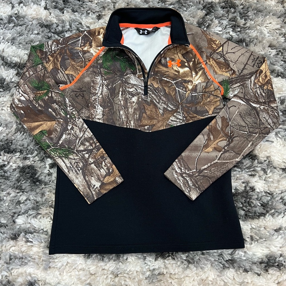 Under Armour Kids Camo and Black Long Sleeve Shirt